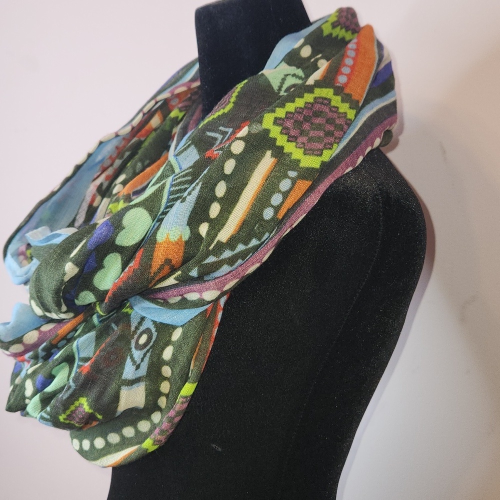 ANU BY NATURE Wool Multi Colors Scarf - Picture 2 of 12
